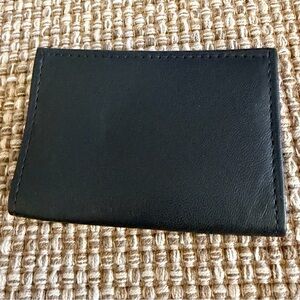 Black minimalist leather wallet ID/card wallet
